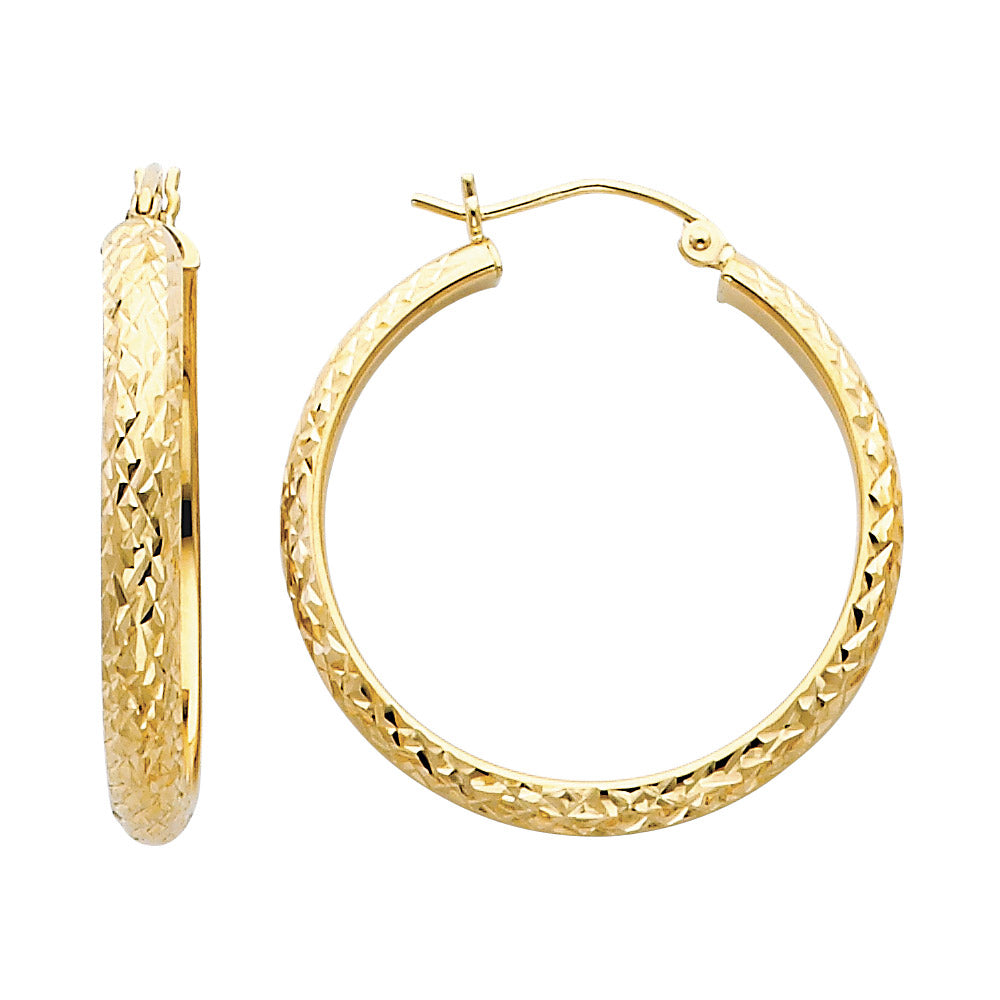 Hoop Earrings  - 14K Gold - ER75