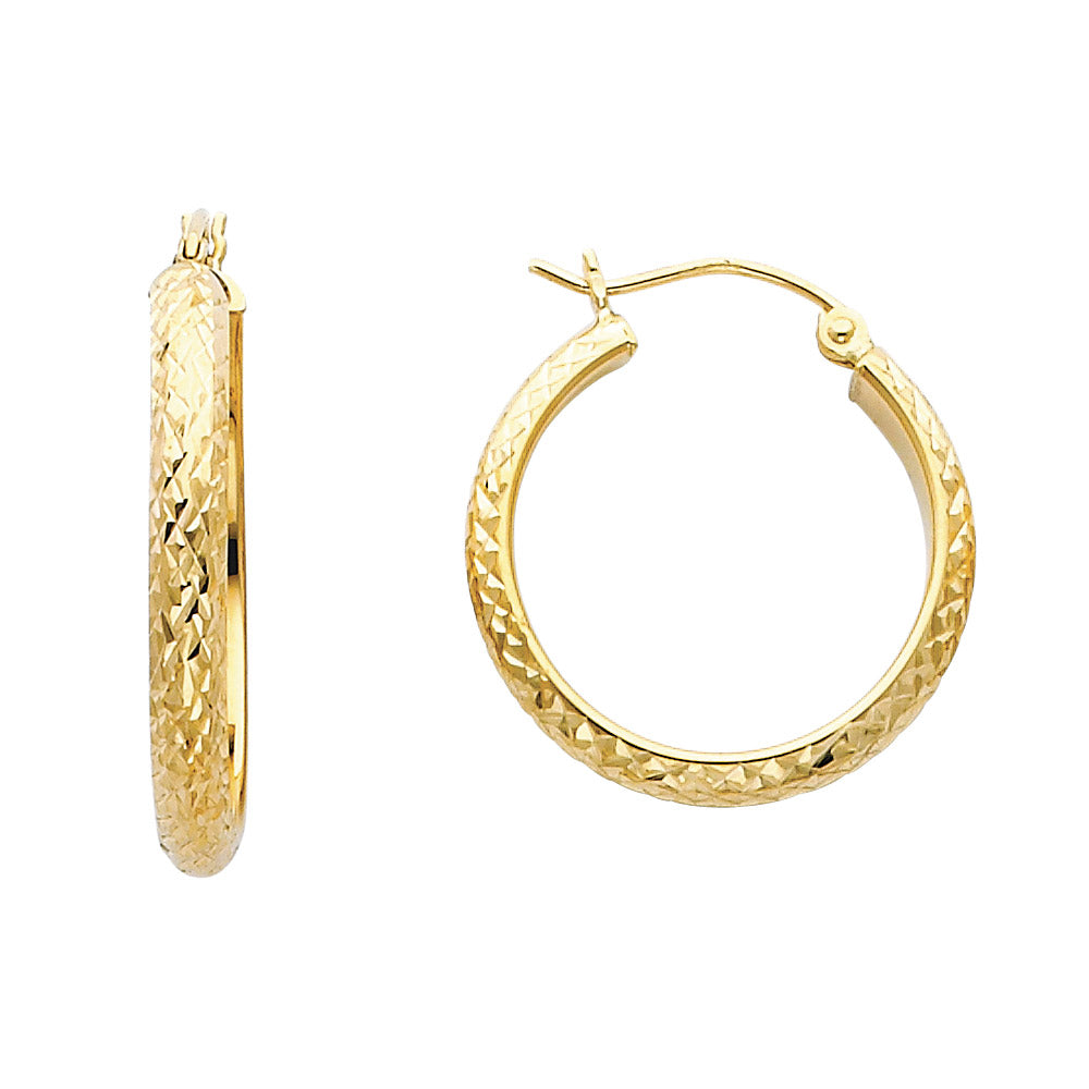 Hoop Earrings  - 14K Gold - ER76