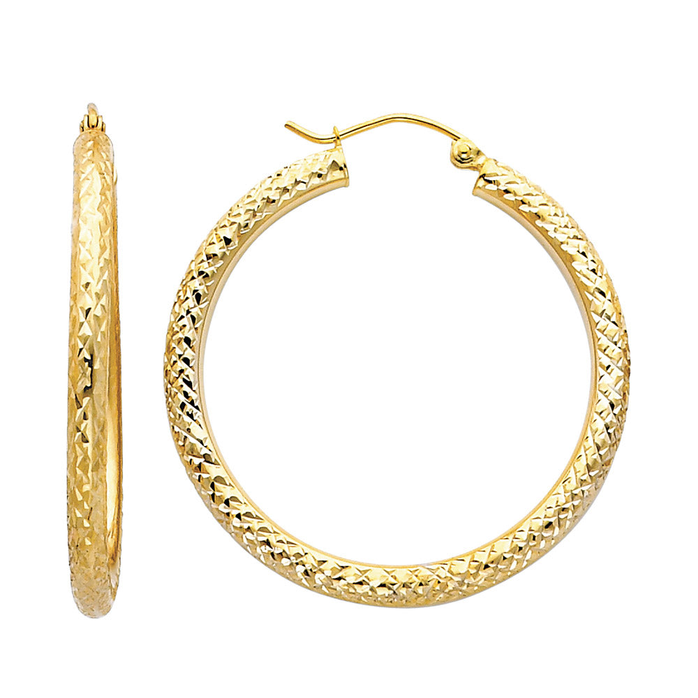 Hoop Earrings  - 14K Gold - ER78