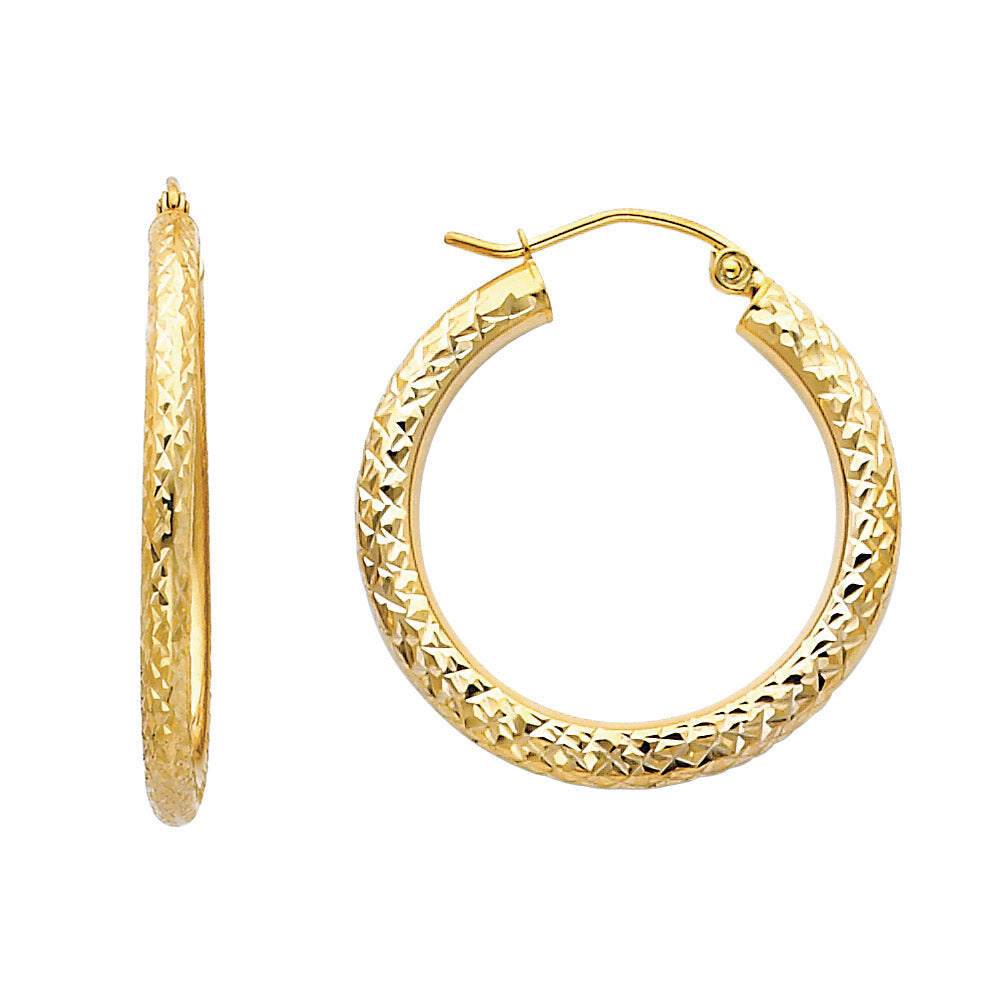 Hoop Earrings  - 14K Gold - ER79