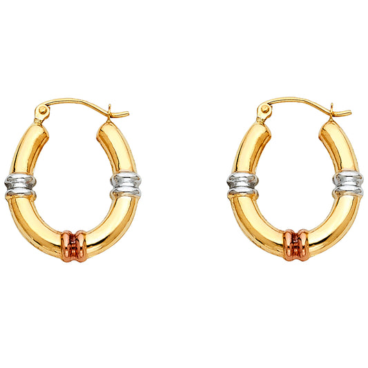 Hollow Fancy Earrings - 14K Gold - ER796