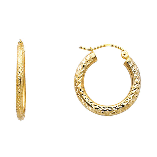 Hoop Earrings  - 14K Gold - ER80