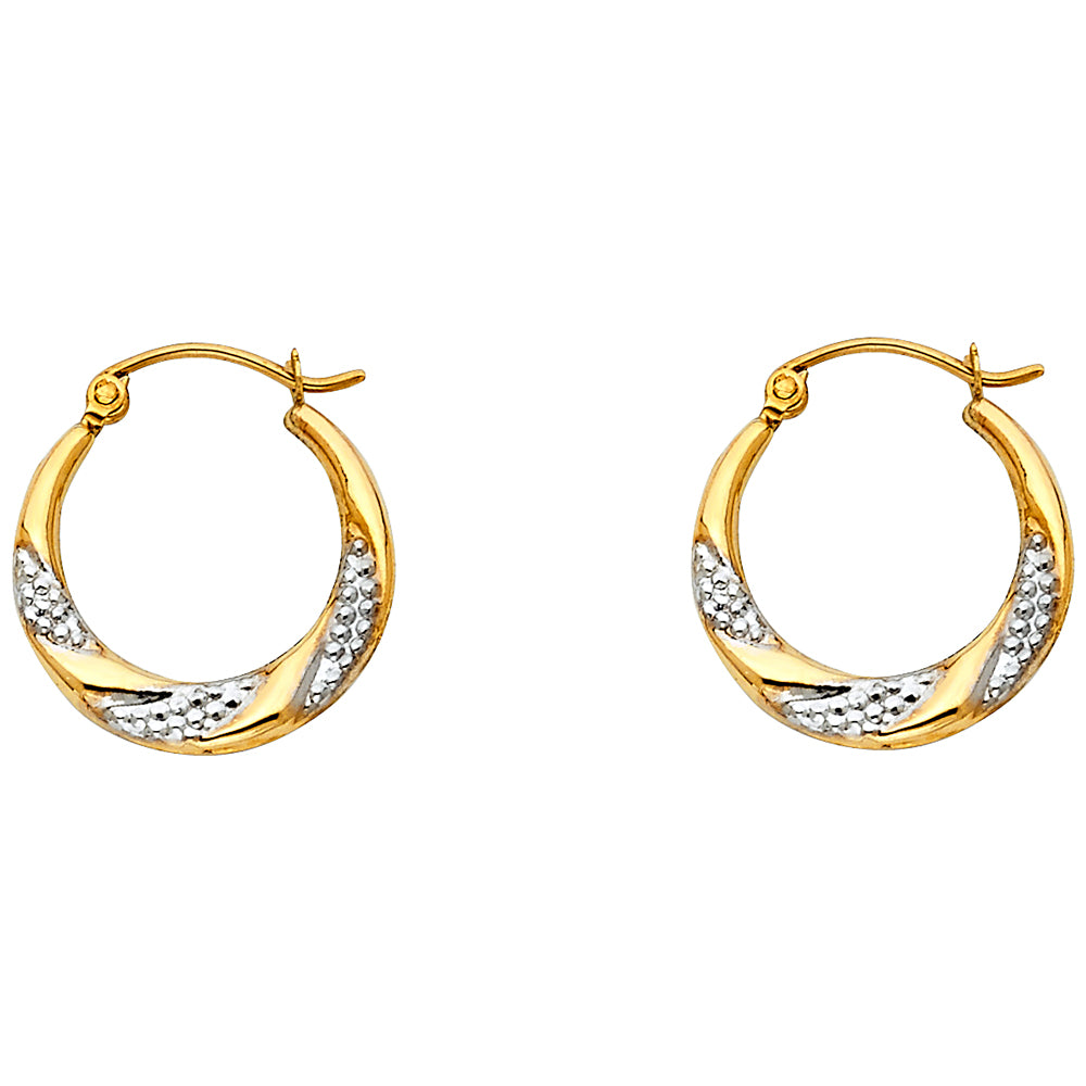 Hollow Fancy Earrings - 14K Gold - ER800