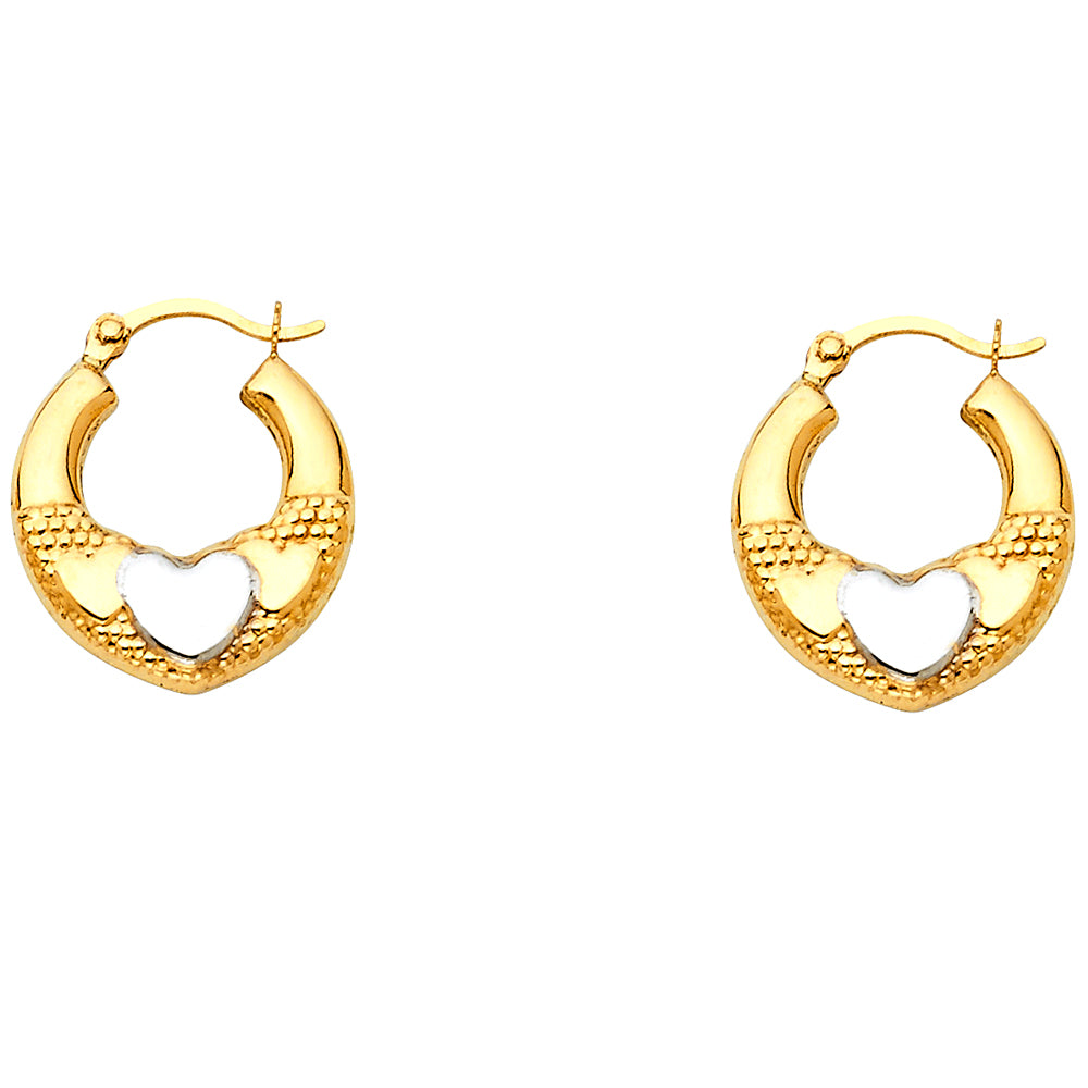 Hollow Fancy Earrings - 14K Gold - ER801