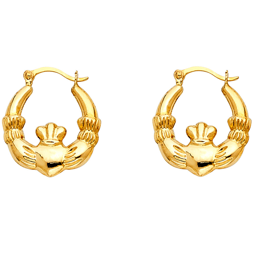 Hollow Fancy Earrings - 14K Gold - ER809