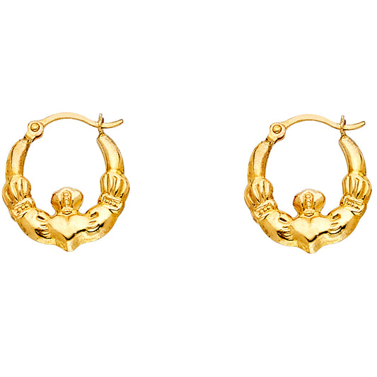 Hollow Fancy Earrings - 14K Gold - ER810