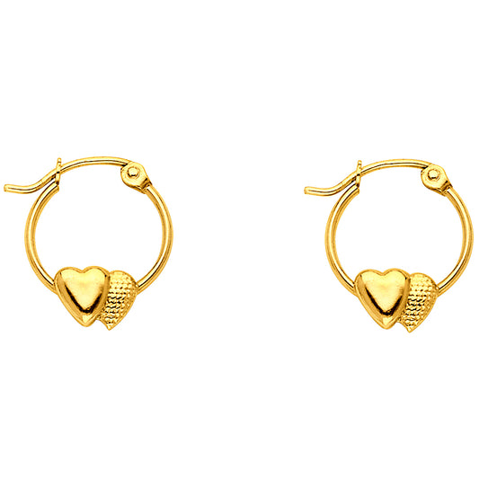 Hollow Fancy Earrings - 14K Gold - ER818