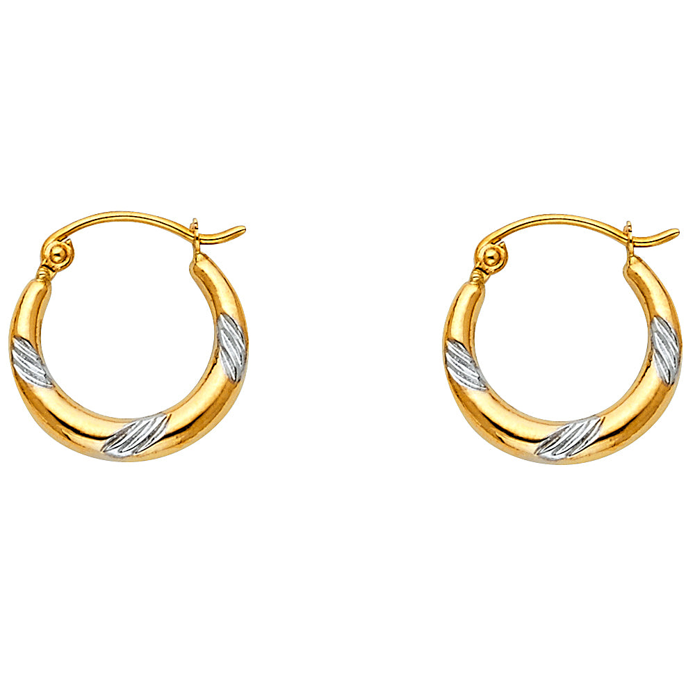 Hollow Fancy Earrings - 14K Gold - ER821