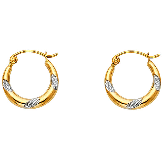 Hollow Fancy Earrings - 14K Gold - ER821