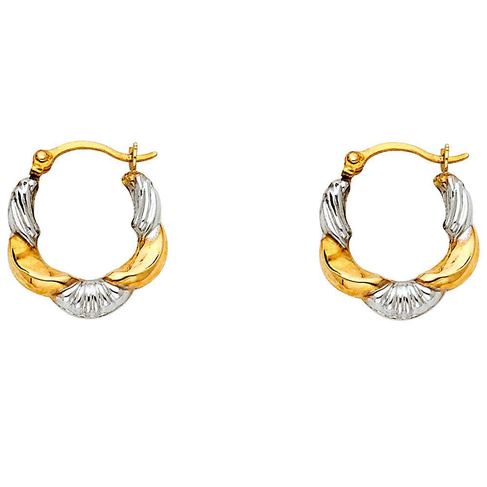 Hollow Fancy Earrings - 14K Gold - ER823