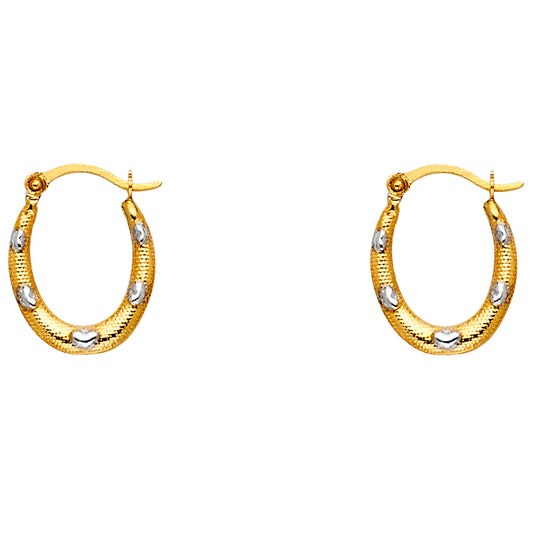 Hollow Fancy Earrings - 14K Gold - ER826