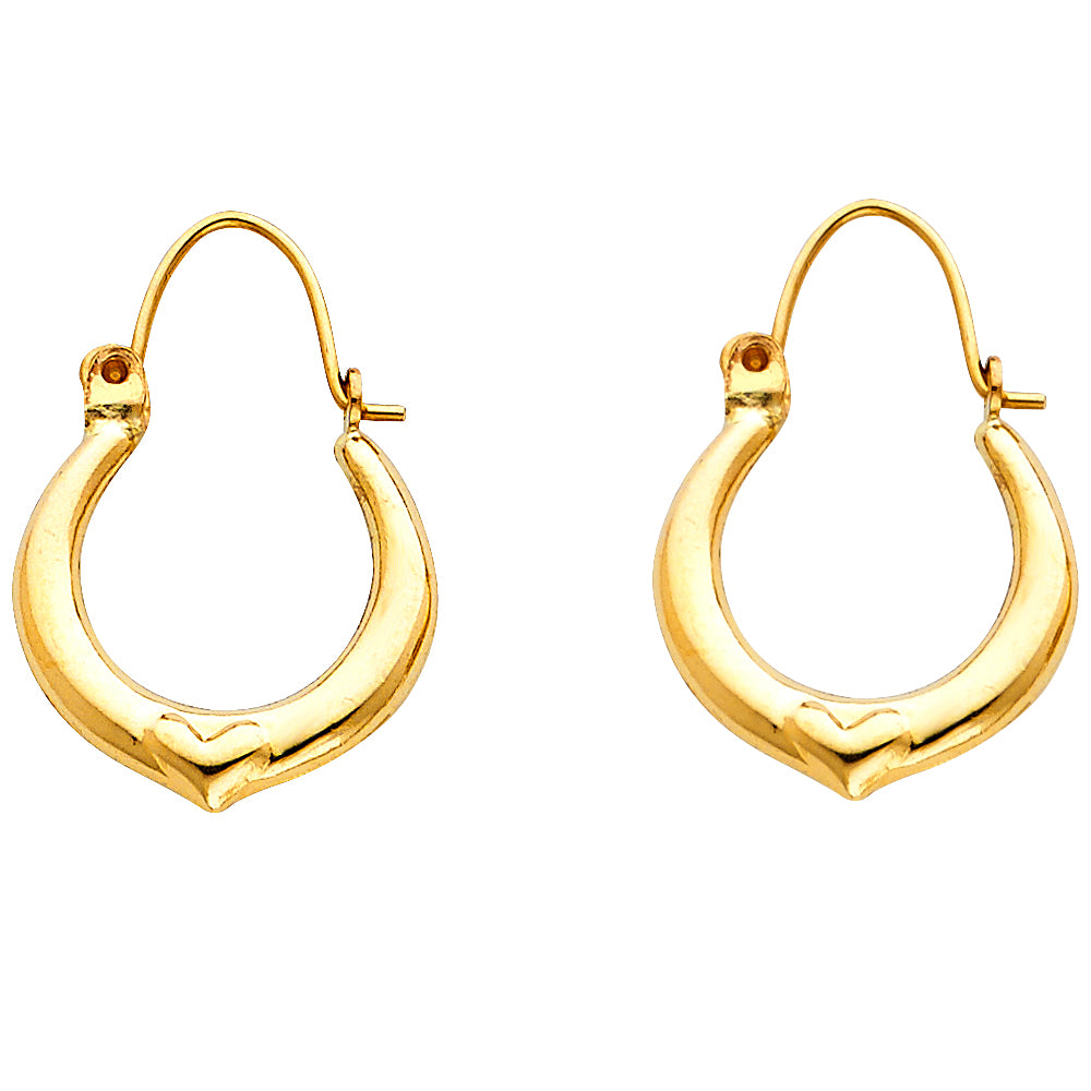 Hollow Fancy Earrings - 14K Gold - ER843