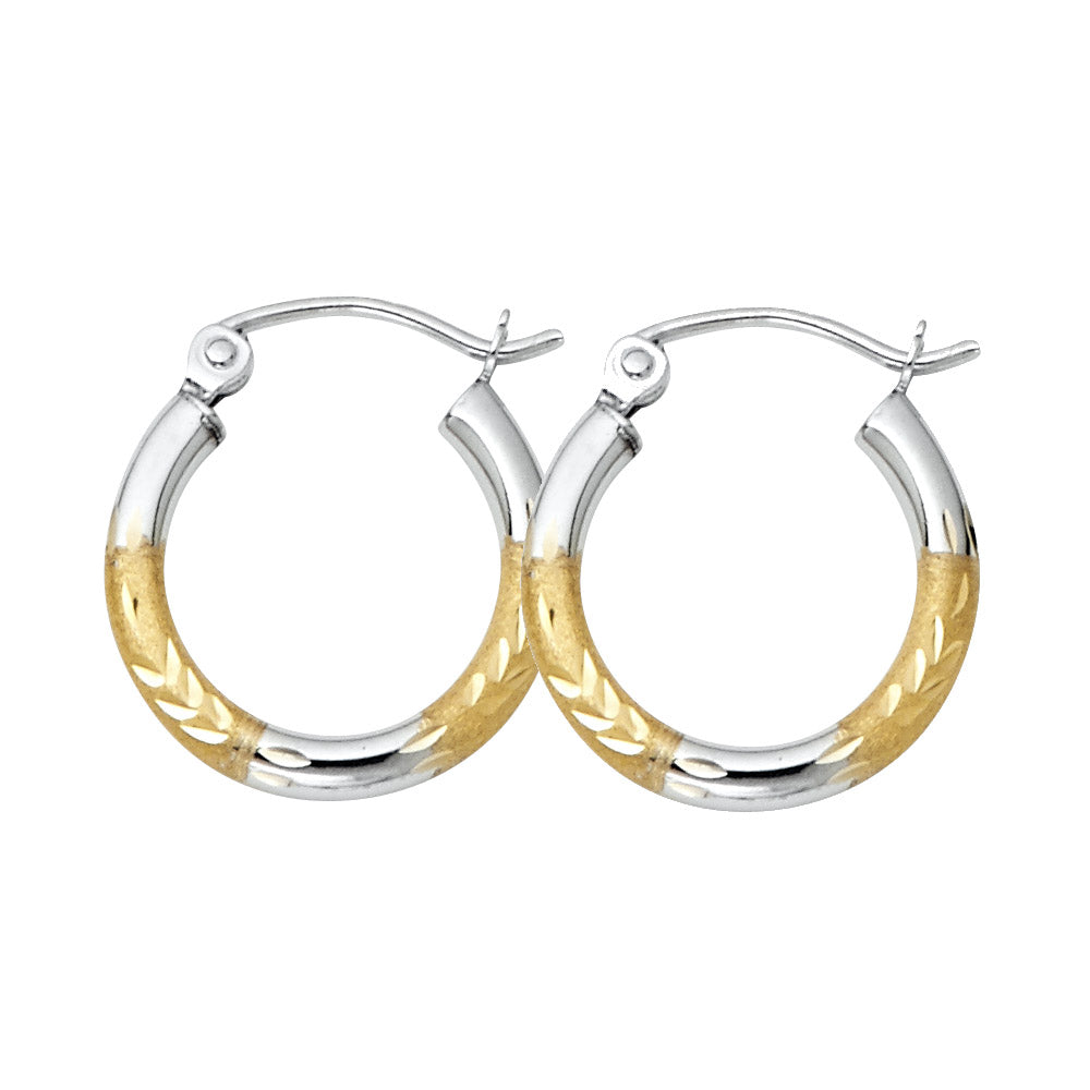 Hoop Earrings  - 14K Gold - ER87