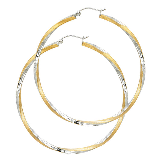 Hoop Earrings  - 14K Gold - ER89