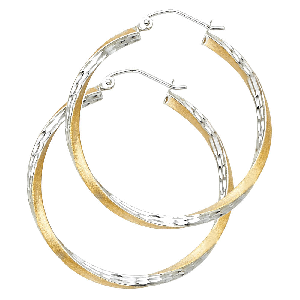 Hoop Earrings  - 14K Gold - ER90