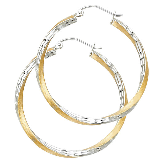 Hoop Earrings  - 14K Gold - ER90