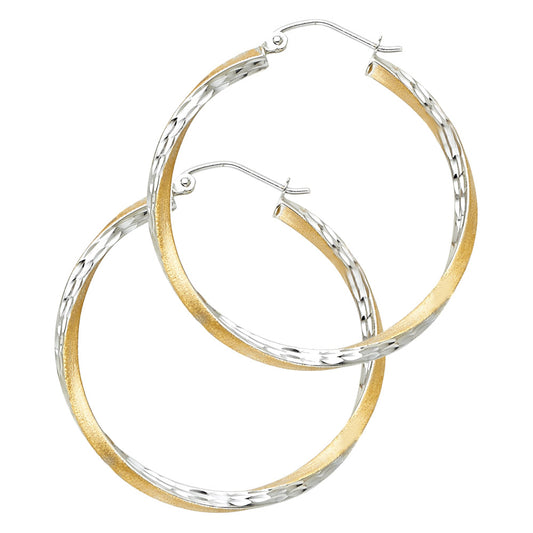 Hoop Earrings  - 14K Gold - ER91