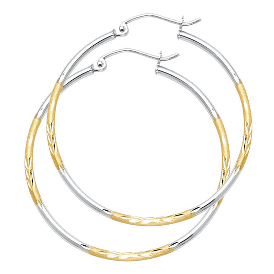 Hoop Earrings  - 14K Gold - ER918