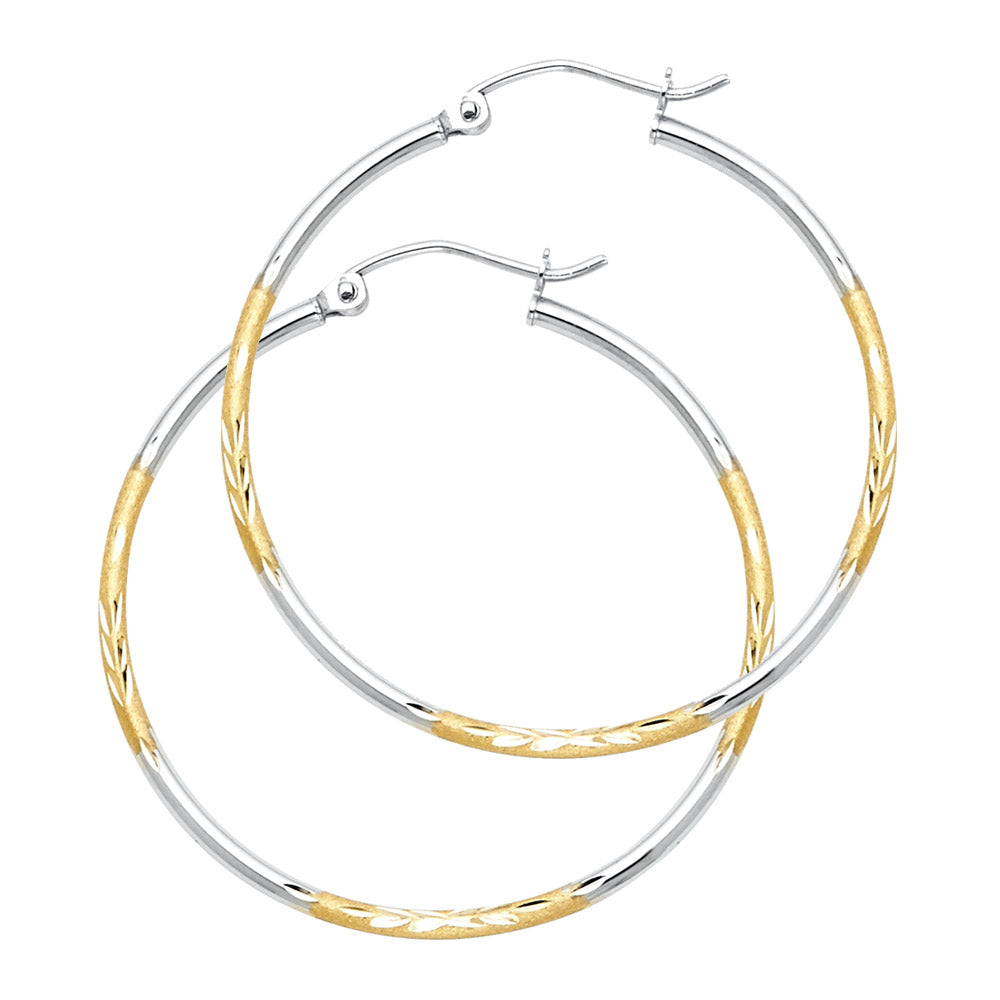 Hoop Earrings  - 14K Gold - ER919