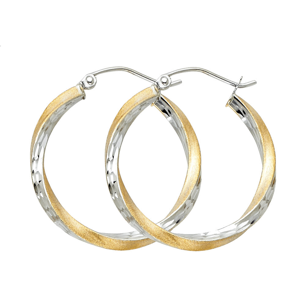 Hoop Earrings  - 14K Gold - ER92