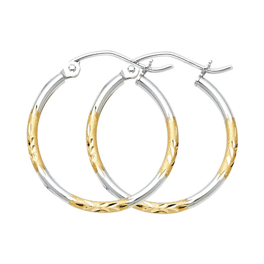 Hoop Earrings  - 14K Gold - ER920