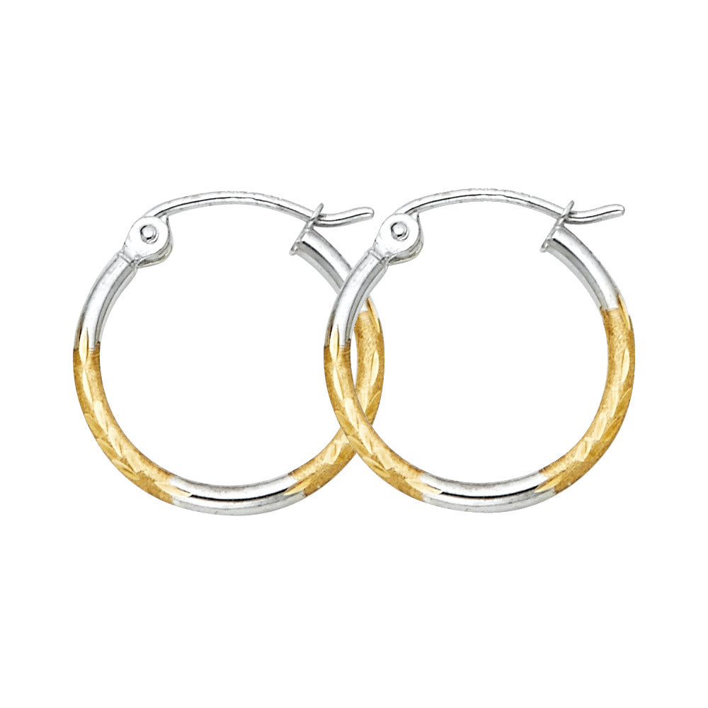 Hoop Earrings  - 14K Gold - ER921