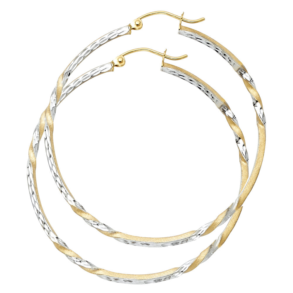 Hoop Earrings  - 14K Gold - ER922