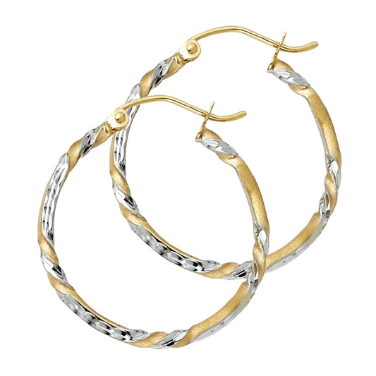 Hoop Earrings  - 14K Gold - ER924