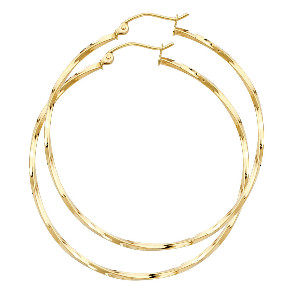 Hoop Earrings  - 14K Gold - ER926