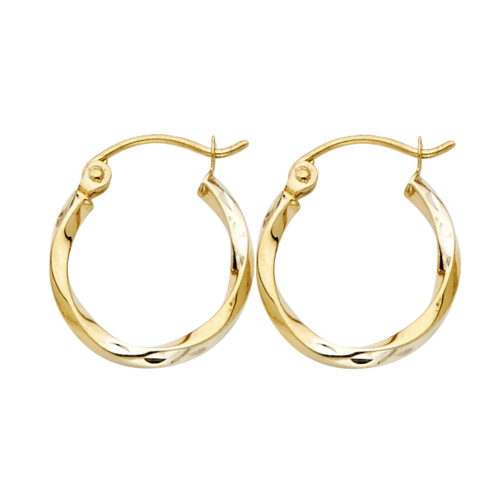 Hoop Earrings  - 14K Gold - ER930