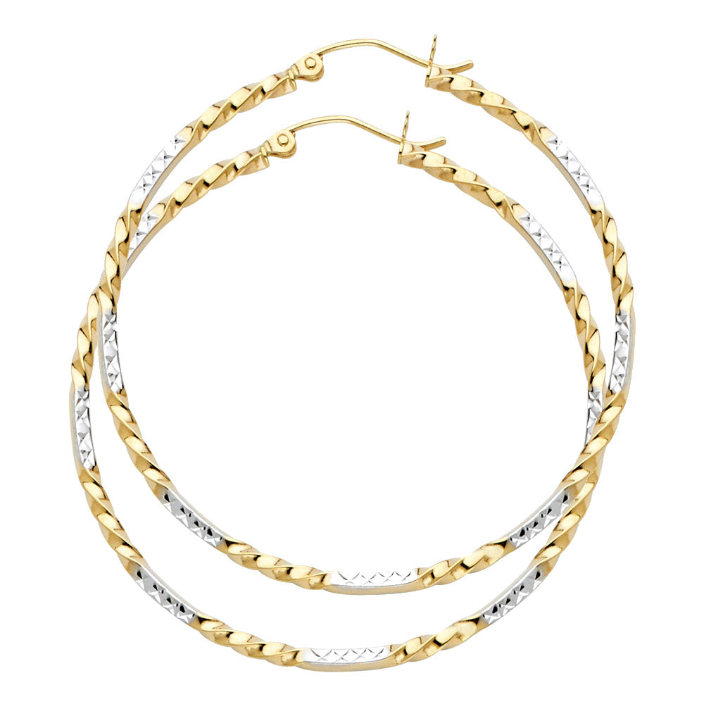 Hoop Earrings  - 14K Gold - ER931