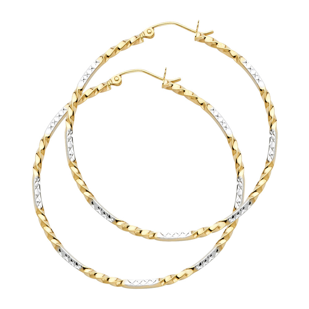 Hoop Earrings  - 14K Gold - ER932