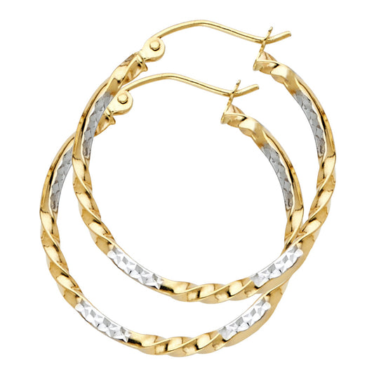 Hoop Earrings  - 14K Gold - ER933