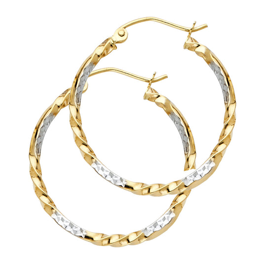 Hoop Earrings  - 14K Gold - ER934