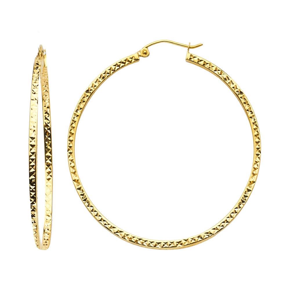 Hoop Earrings  - 14K Gold - ER937