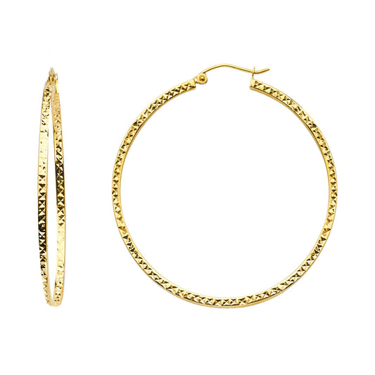 Hoop Earrings  - 14K Gold - ER938