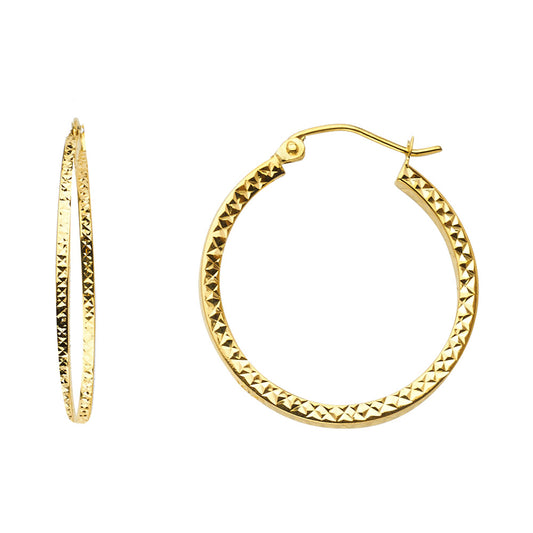 Hoop Earrings  - 14K Gold - ER939