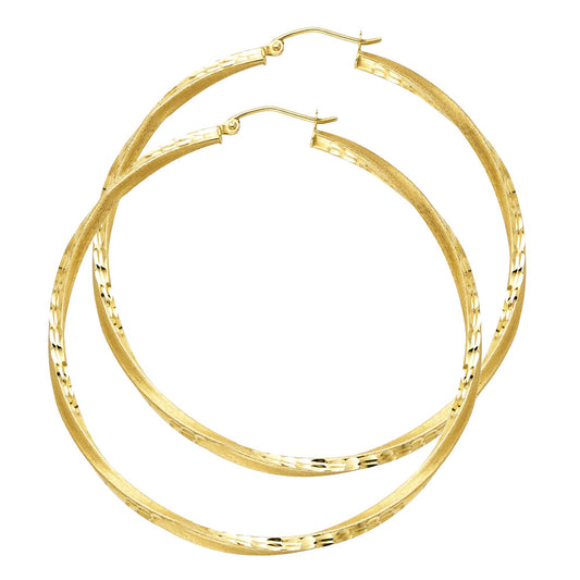 Hoop Earrings  - 14K Gold - ER94