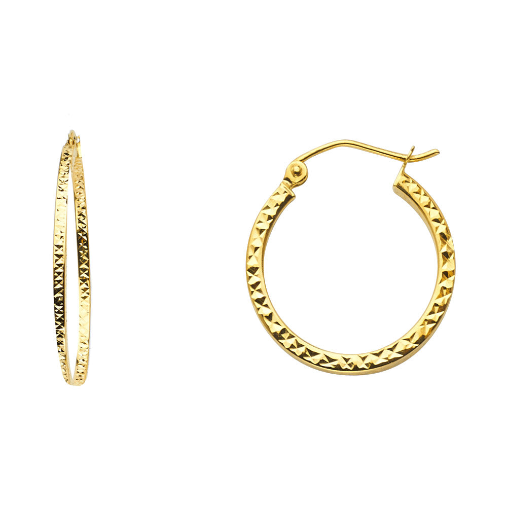 Hoop Earrings  - 14K Gold - ER940