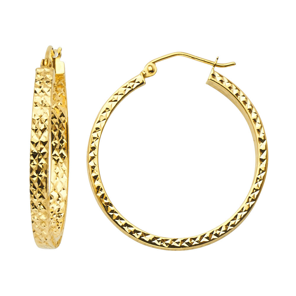 Hoop Earrings  - 14K Gold - ER941