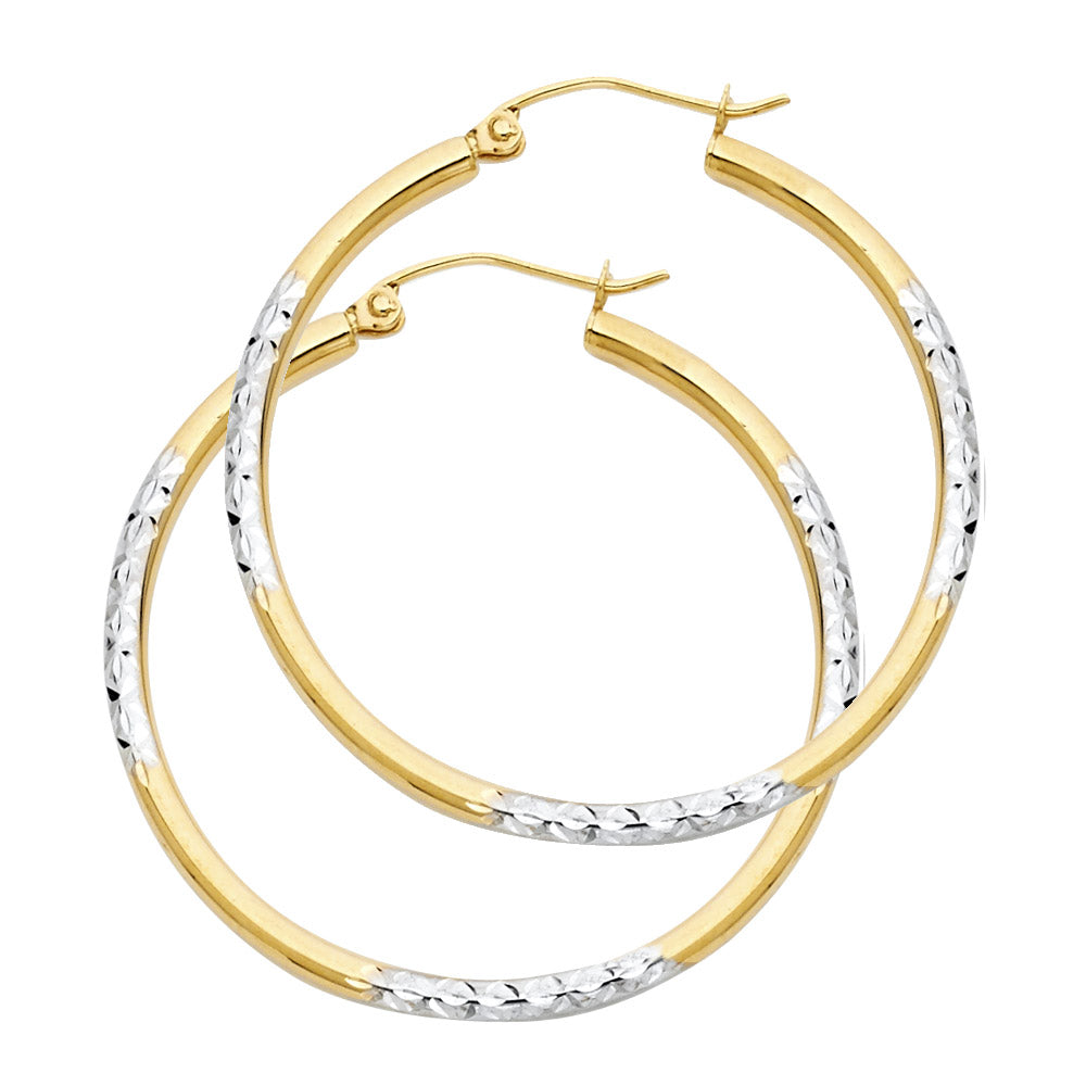 Hoop Earrings  - 14K Gold - ER949