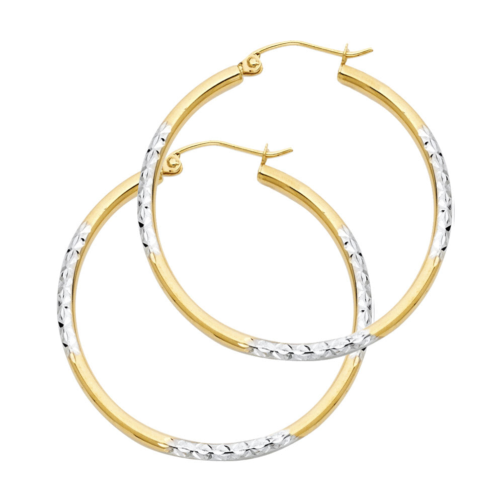 Hoop Earrings  - 14K Gold - ER950