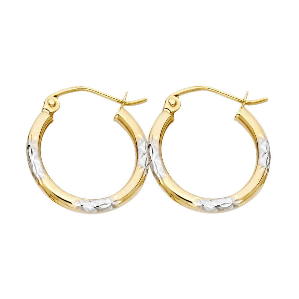 Hoop Earrings  - 14K Gold - ER952