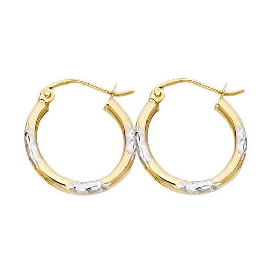 Hoop Earrings  - 14K Gold - ER952