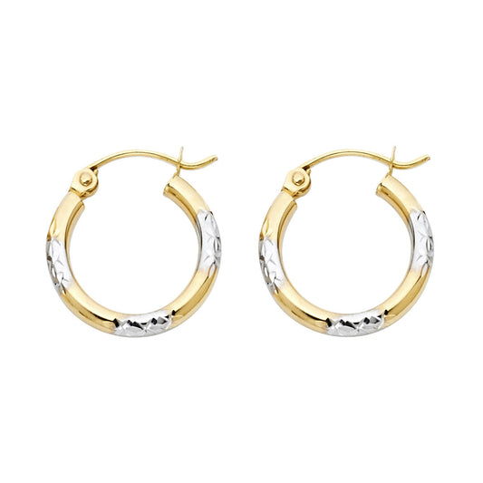 Hoop Earrings  - 14K Gold - ER953