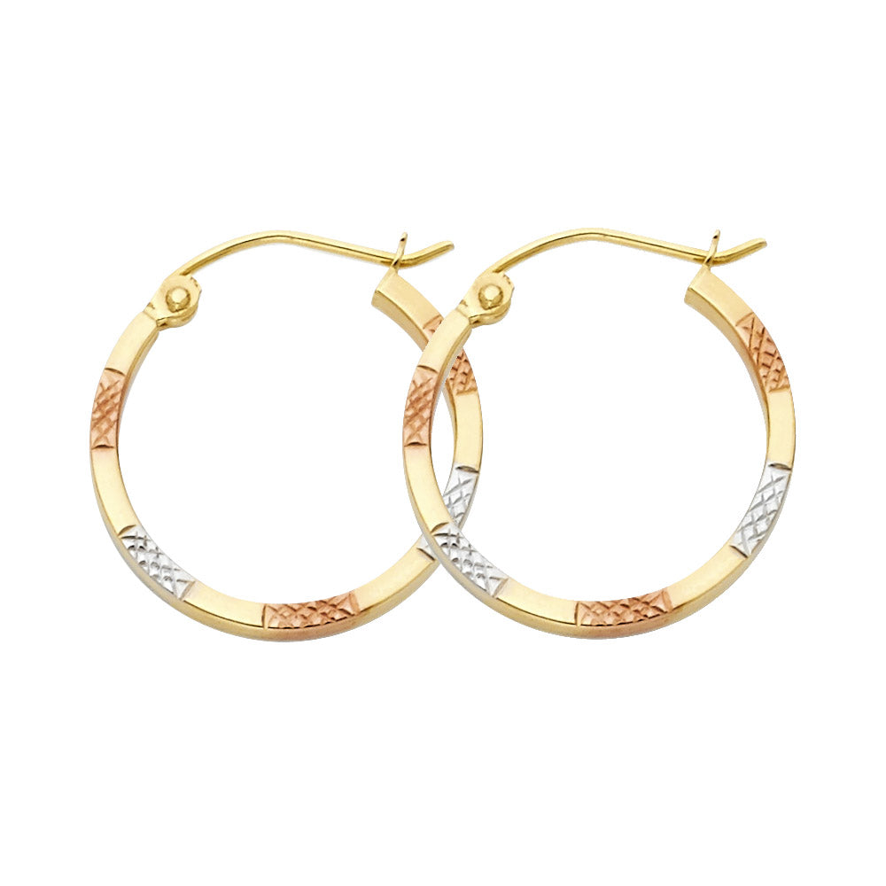 Hoop Earrings  - 14K Gold - ER956