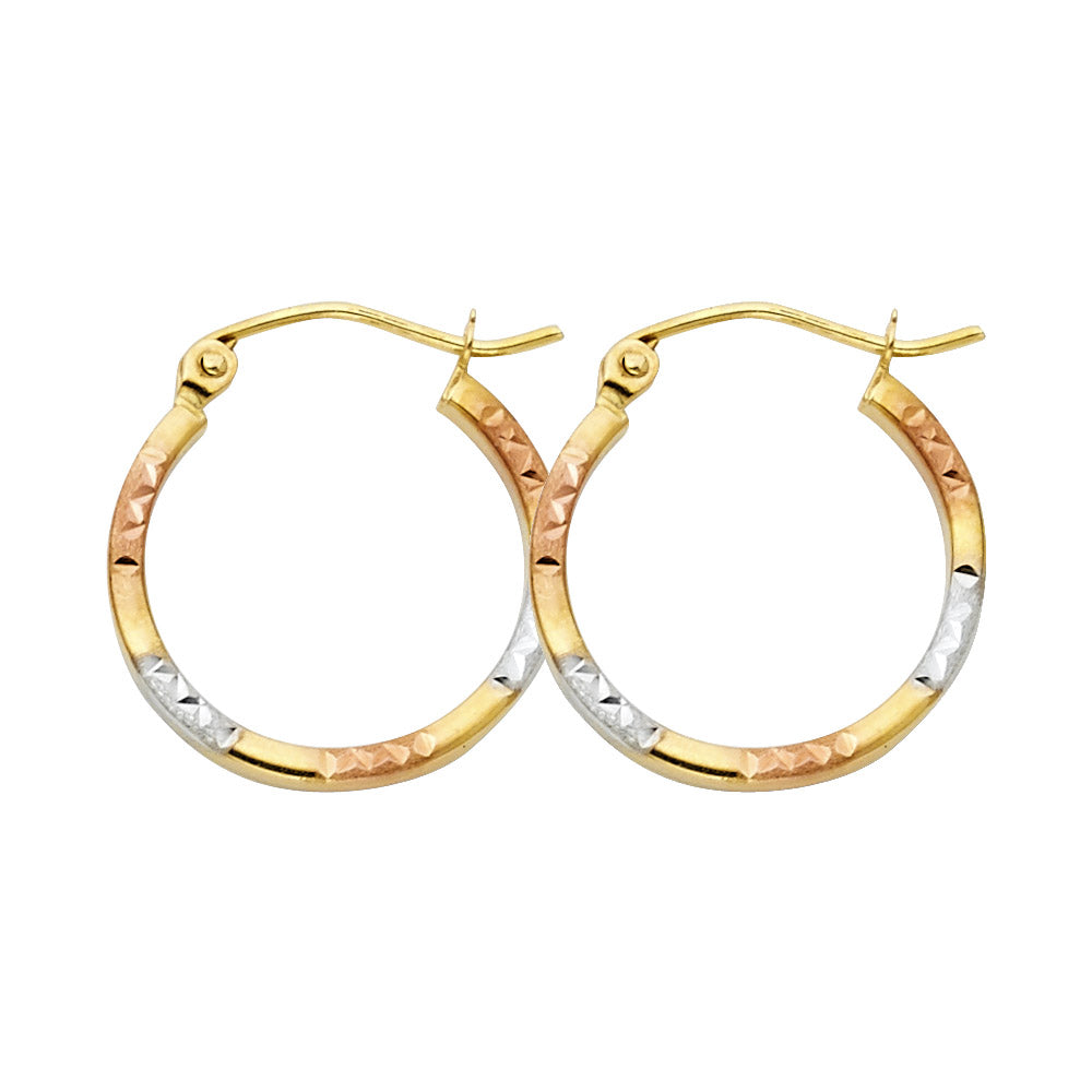 Hoop Earrings  - 14K Gold - ER959