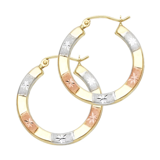 Hoop Earrings  - 14K Gold - ER961