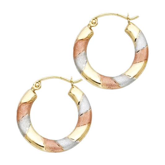 Hoop Earrings  - 14K Gold - ER962