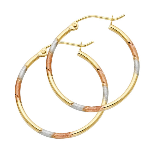 Hoop Earrings  - 14K Gold - ER964